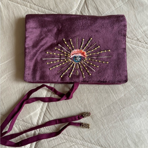 World Market Multifunctional Velvet Purple Case NWT - Picture 2 of 7